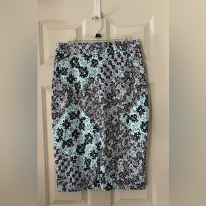 Women’s ANTHROPOLOGIE Sam & Lavi multi color floral pencil skirt patchwork M